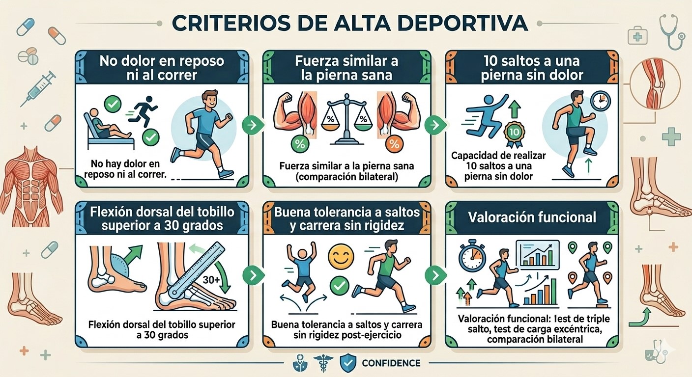 Criterios de alta deportiva tras una rotura fibrilar del gemelo
